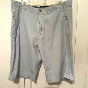 Blue stripe cotton shorts